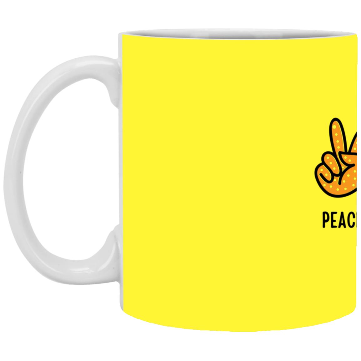 Peace, Love, Fall  T Shirt Peace, Love, Fall White Mug