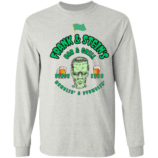 Frank & Stein's Bar & Grill T Shirt Frank & Stein's Bar & Grill Long Sleeve T-Shirt 5.3 oz.