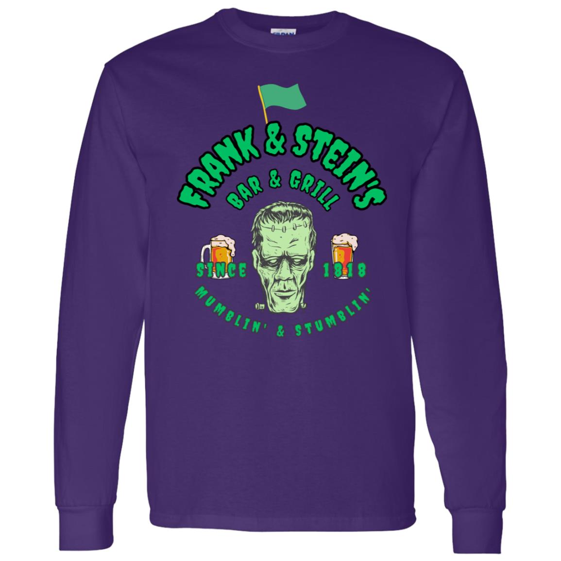 Frank & Stein's Bar & Grill T Shirt Frank & Stein's Bar & Grill Long Sleeve T-Shirt 5.3 oz.