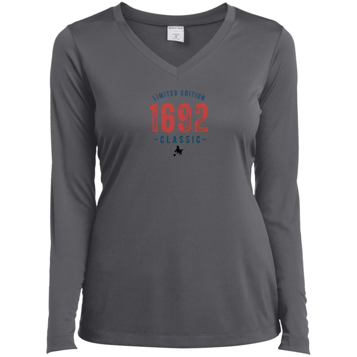 Limited Edition 1692 Classic Witch T Shirt Limited Edition 1692 Classic Ladies’ Long Sleeve Performance V-Neck Tee