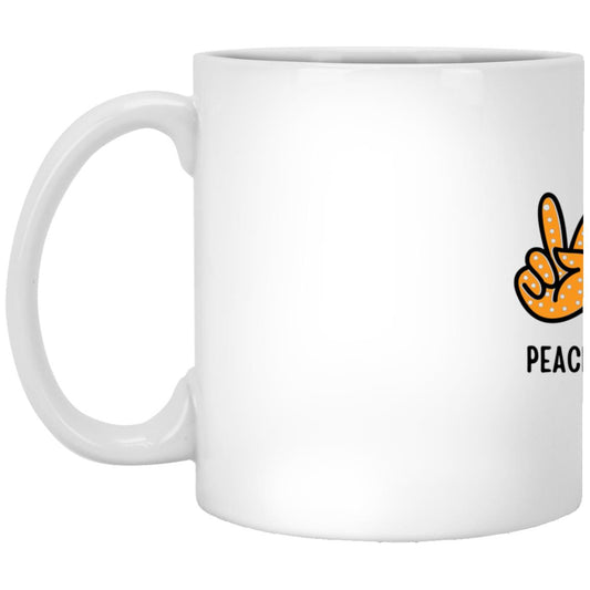 Peace, Love, Fall  T Shirt Peace, Love, Fall White Mug