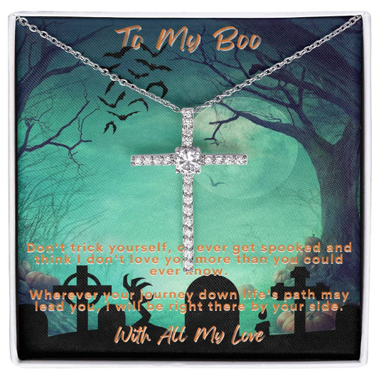 To My Boo - With All My Love Cross Necklace