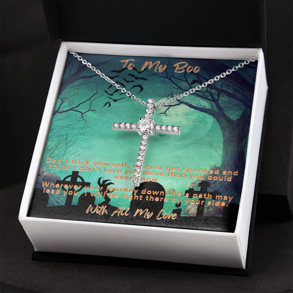 To My Boo - With All My Love Cross Necklace