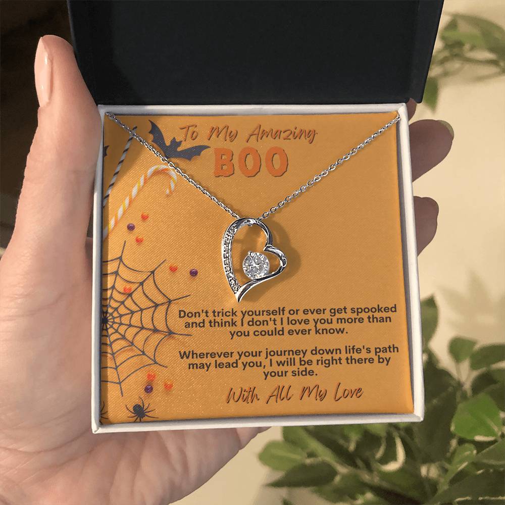 To My Amazing Boo - With All My Love - Forever Love Necklace