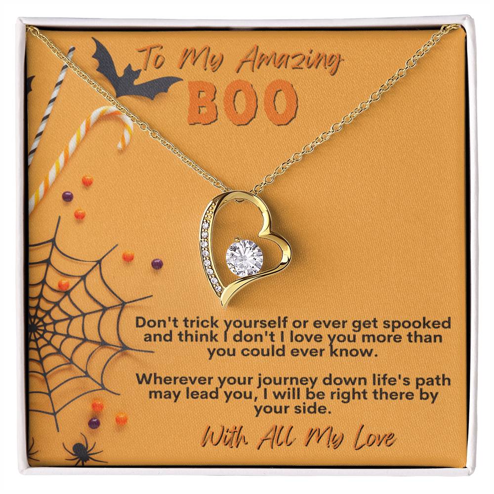 To My Amazing Boo - With All My Love - Forever Love Necklace