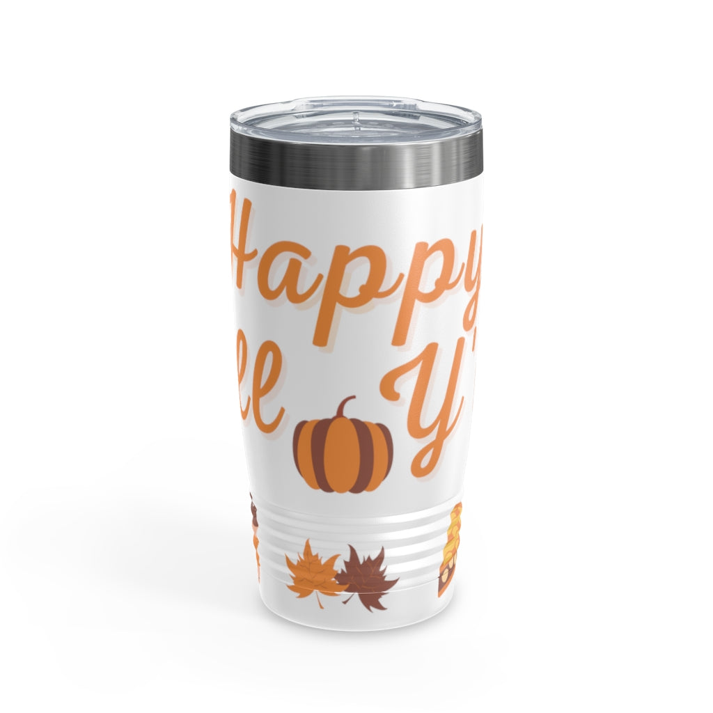 Happy Fall Y'all - Fall Themed Ringneck Tumbler, 20oz