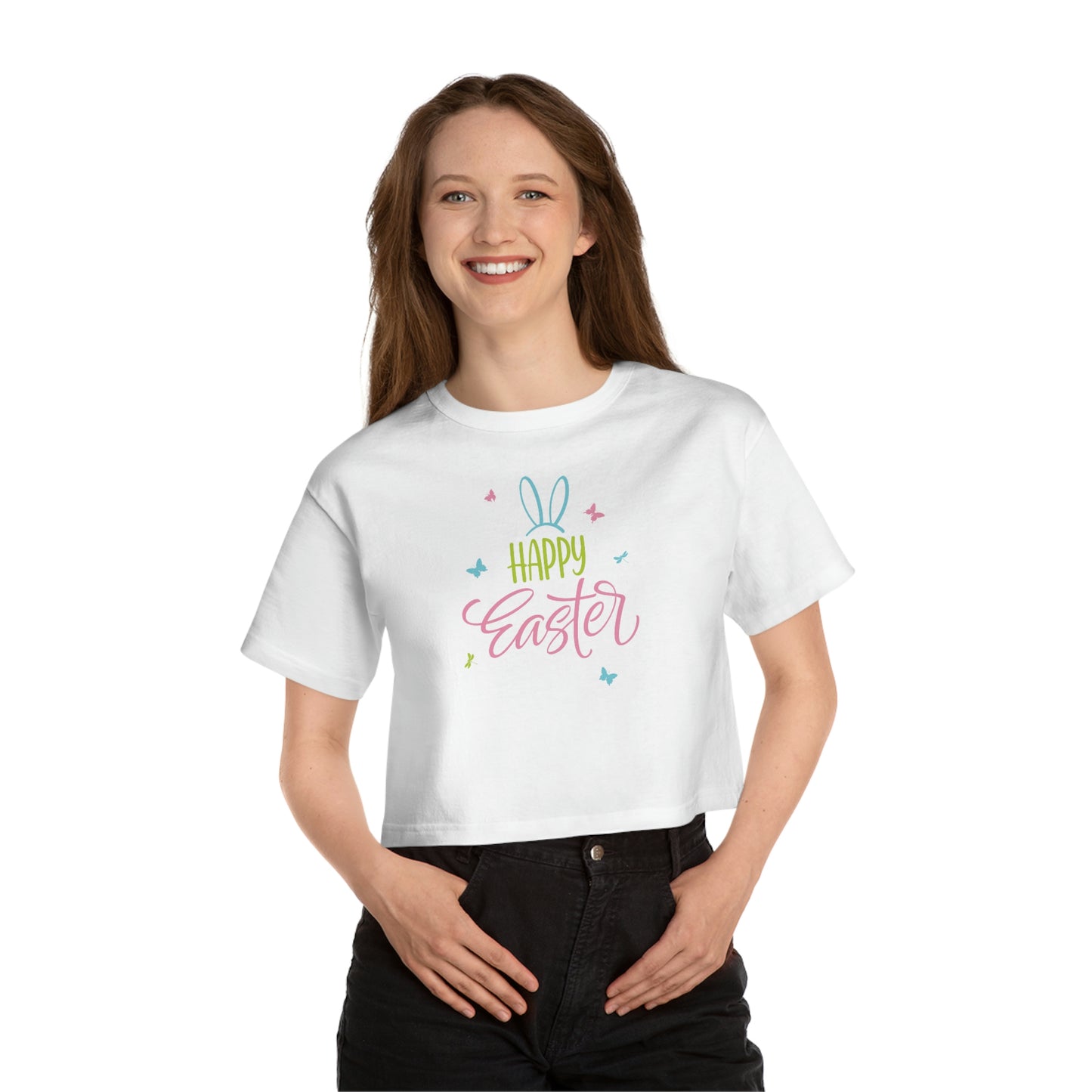 Happy Easter - Women's Heritage Cropped T-Shirt