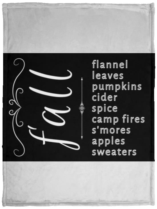 FALL (1) Fall Themed Cozy Plush Fleece Blanket - 30x40