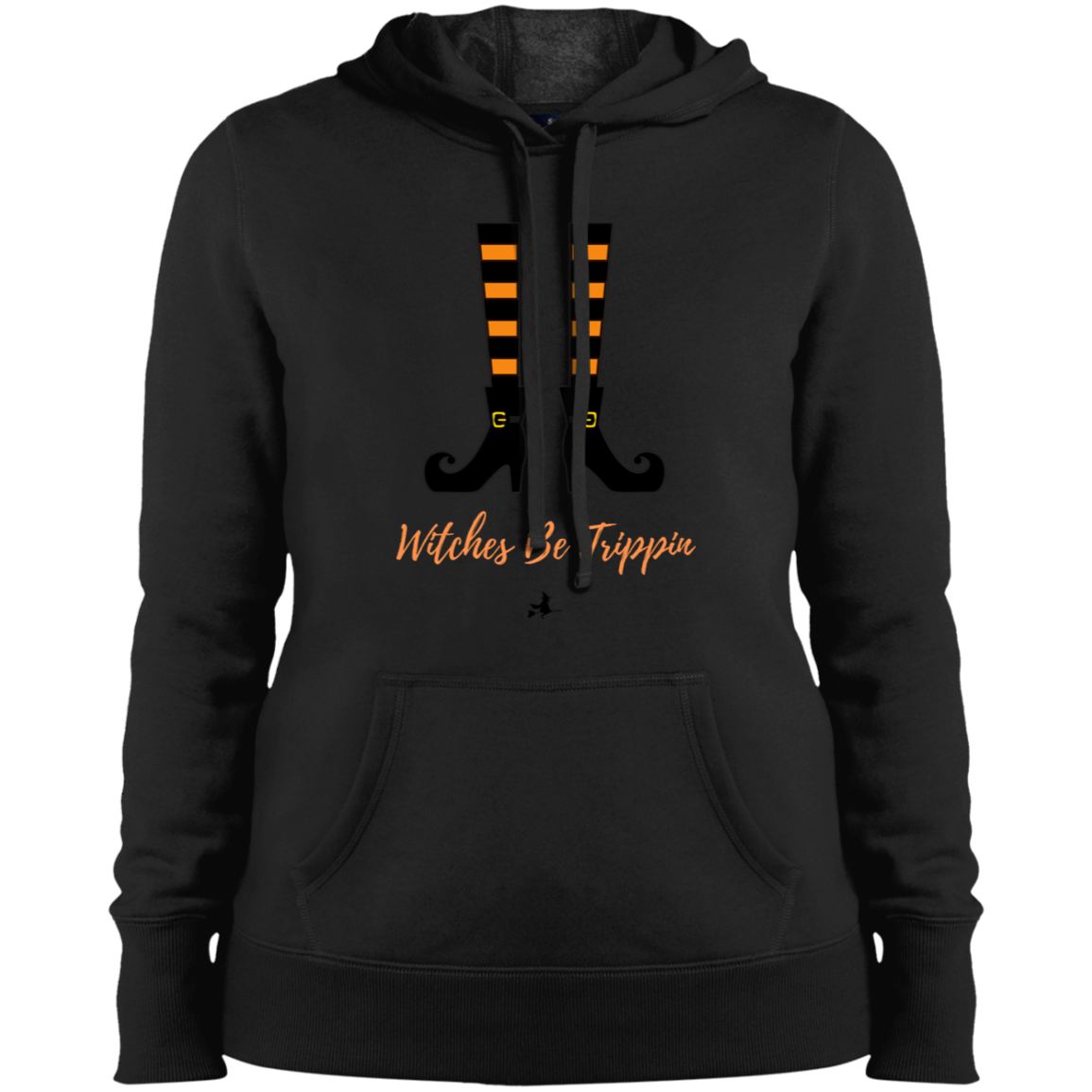 "Witches Be Trippin'" - Halloween Witch Boots Pullover Hooded Sweatshirt