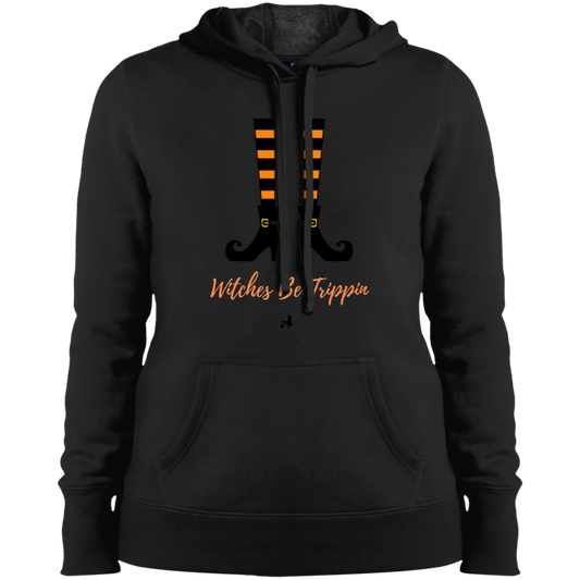 "Witches Be Trippin'" - Halloween Witch Boots Pullover Hooded Sweatshirt