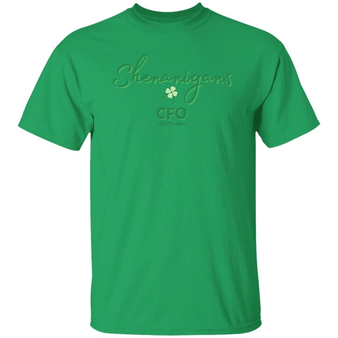 Shenanigans CFO T Shirt Shenanigans CFO (Chief Fun Officer) T-Shirt - St. Patrick's Day T-Shirt