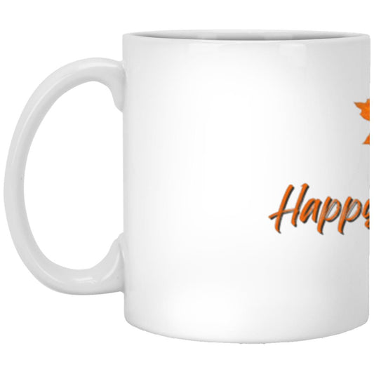 Single Leaf Happy Fall, Y'all Mug Design Happy Fall, Y'all Single Oak Leaf Coffee Mug