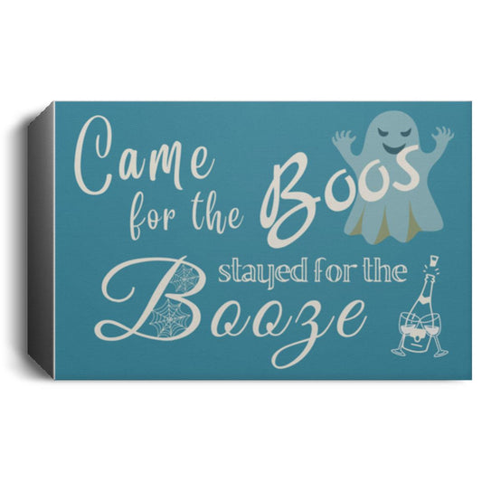 Came for the Boos Stayed For the Booze Canvas CANLA15 Deluxe Landscape Canvas 1.5in Frame