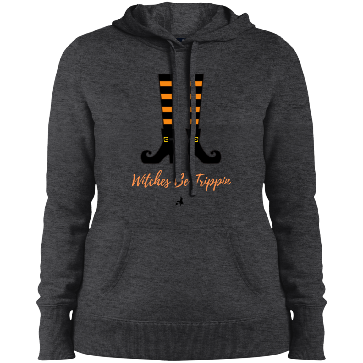 "Witches Be Trippin'" - Halloween Witch Boots Pullover Hooded Sweatshirt