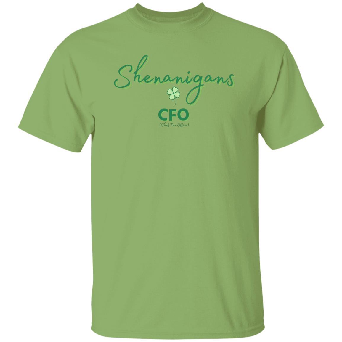 Shenanigans CFO T Shirt Shenanigans CFO (Chief Fun Officer) T-Shirt - St. Patrick's Day T-Shirt