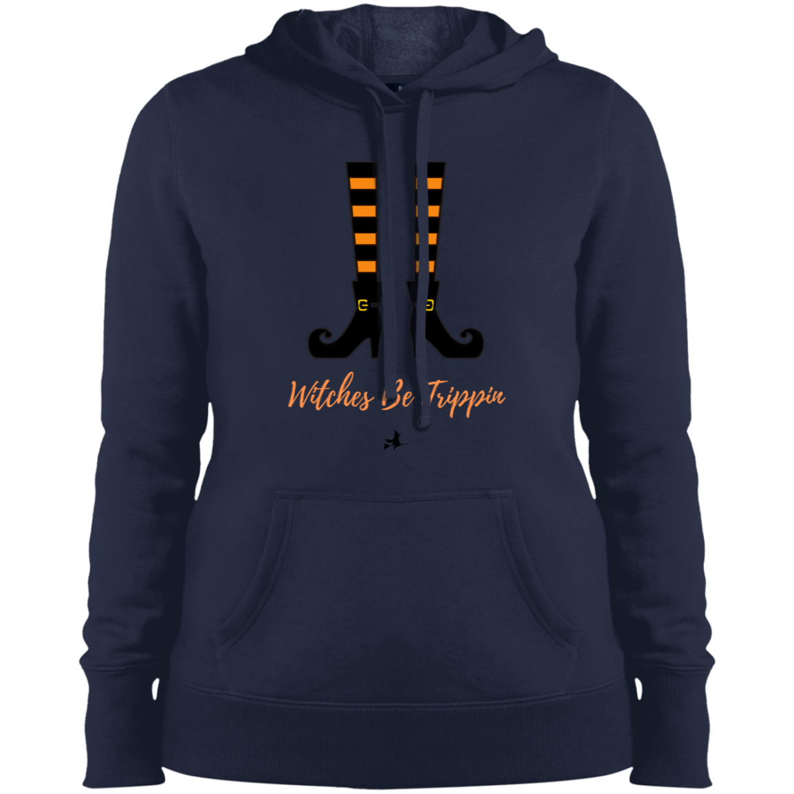 "Witches Be Trippin'" - Halloween Witch Boots Pullover Hooded Sweatshirt