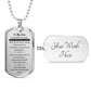 To My Son - Wherever Life Leads Know You're Not Alone - Dog Tag / Military Necklace