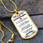 To My Amazing Daughter - I'm Always With You - Love Mom - Military Style Dog Tag Necklace