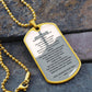 Lord's Prayer Military-Style Dog Tag