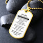 Grandson - Word hard, trust in yourself and always keep the faith - Military Dog Tag From Grandpa