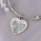 To Our Amazing, Confident Young Woman - Heart Pendant Bangle Bracelet