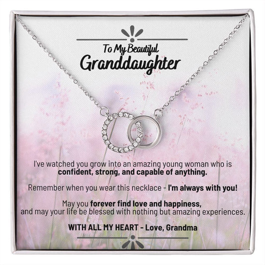 Pink Meadows Forever - To My Beautiful Granddaughter Love Grandma - Perfect Pair Necklacev