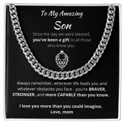 Cuban Link Necklace - To My Amazing Son