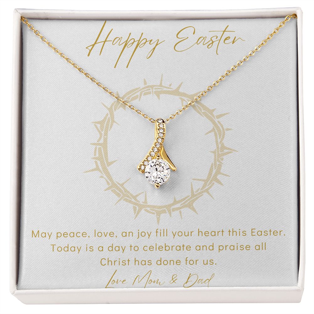 Alluring Beauty Necklace - Happy Easter - Love Mom & Dad