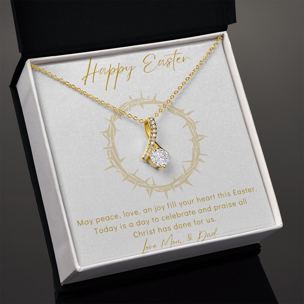 Alluring Beauty Necklace - Happy Easter - Love Mom & Dad