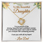 To My Beautiful Daughter - I Love You With All My Heart - Love Dad - Love Knot Necklace