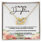 To My Amazing Daughter - With All My Heart - Love Dad - Interlocking Hearts Necklace