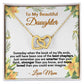 To My Beautiful Daughter - Love Mom - Interlocking Hearts Necklace
