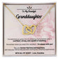 Pink Petals - To My Beautiful Granddaughter - Love Grandma - Interlocking Hearts Necklace
