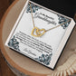 To My Beautiful Granddaughter - Love Grandma - Interlocking Hearts Necklace