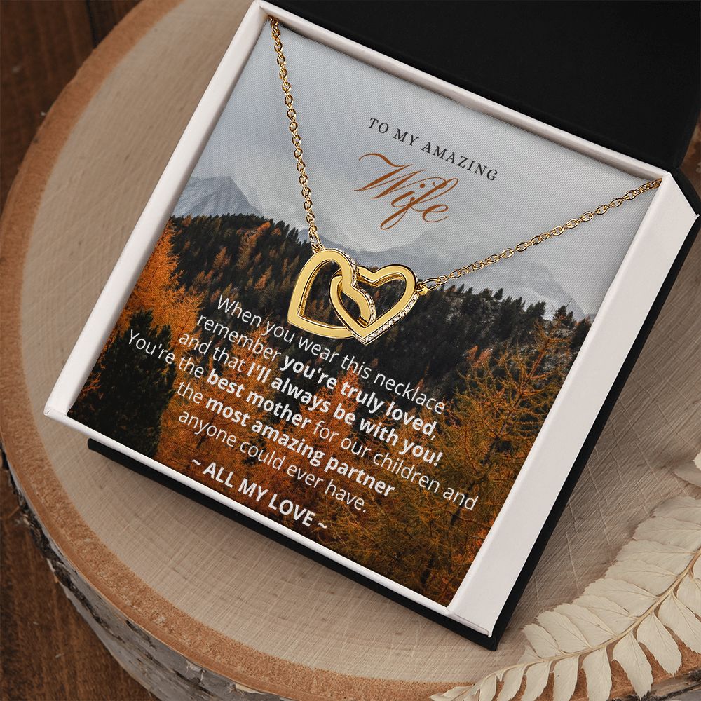 To My Amazing Wife - Interlocking Hearts Necklace