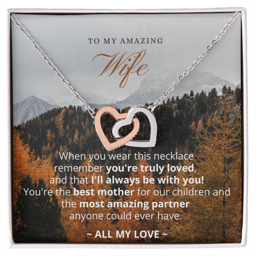 To My Amazing Wife - Interlocking Hearts Necklace