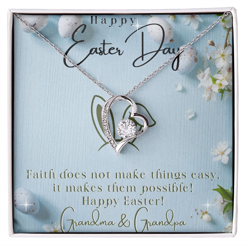 Happy Easter Day - Forever Love Necklace - From Grandma & Grandpa