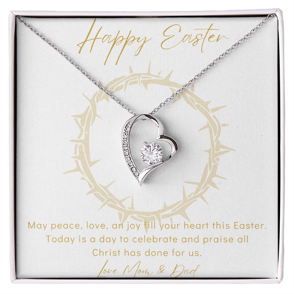 Happy Easter - Forever Love Necklace - Love Mom & Dad