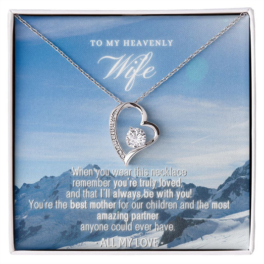 Blue Mountain Skies - To My Heavenly Wife - Forever Love Necklace