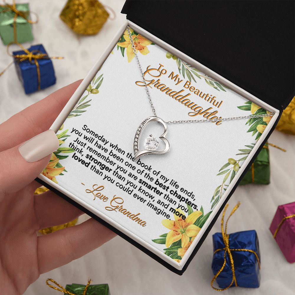 To My Beautiful Granddaughter - Love Grandma - Forever Love Necklace