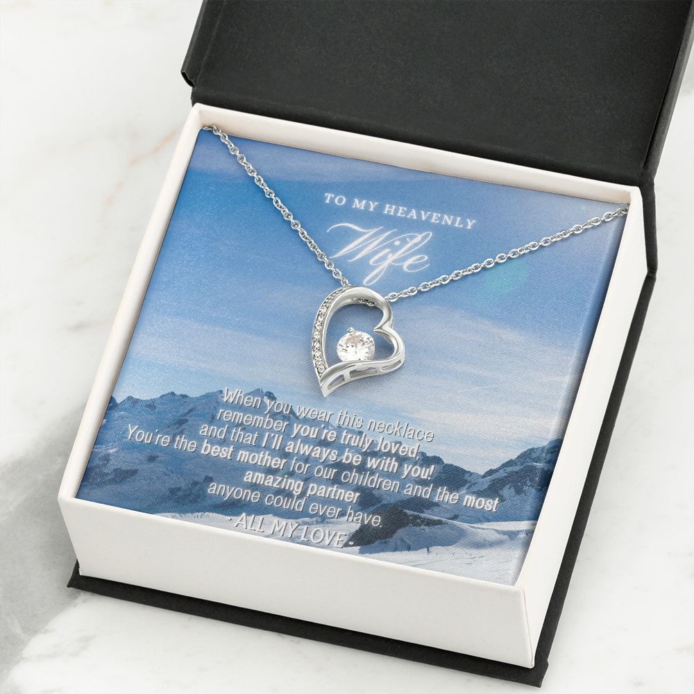 Blue Mountain Skies - To My Heavenly Wife - Forever Love Necklace