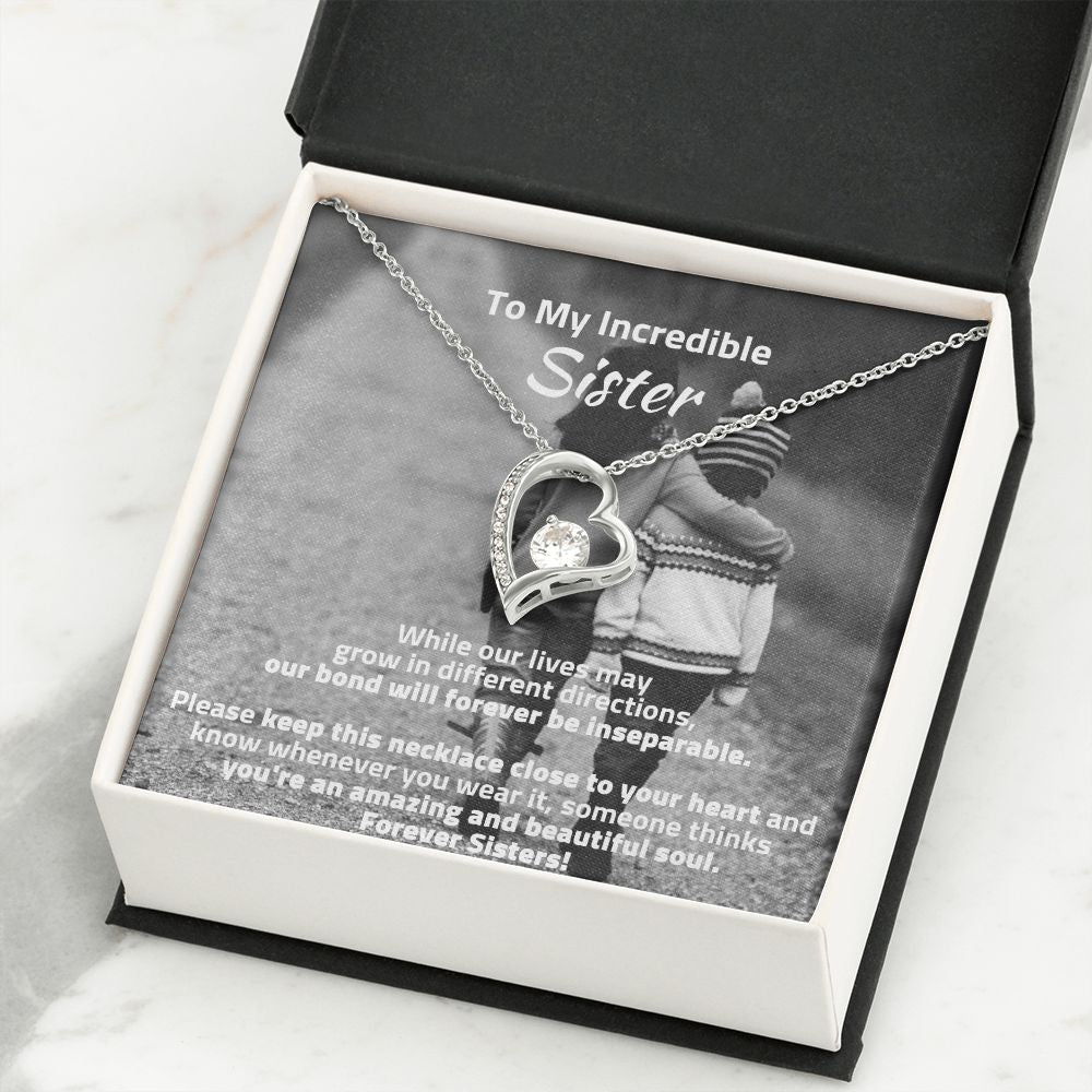 To My Incredible Sister - Forever Love Necklace