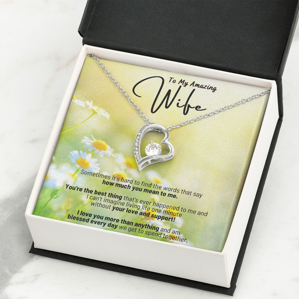 To My Amazing Wife - I Love You More Than Anything - Forever Love Necklace