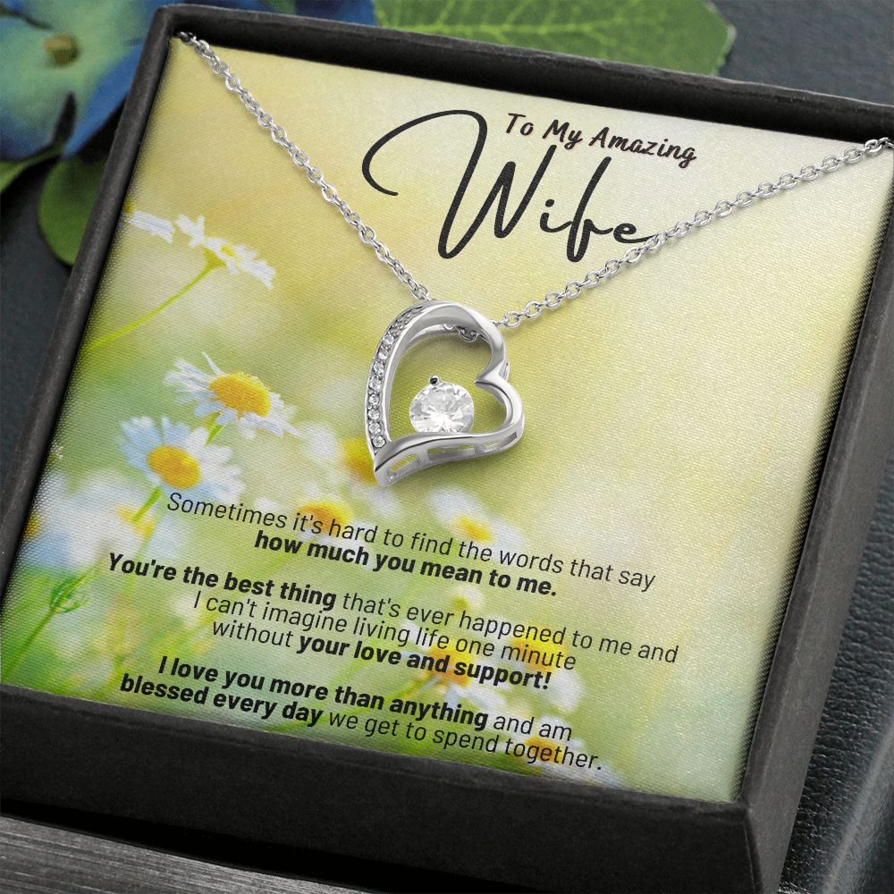 To My Amazing Wife - I Love You More Than Anything - Forever Love Necklace