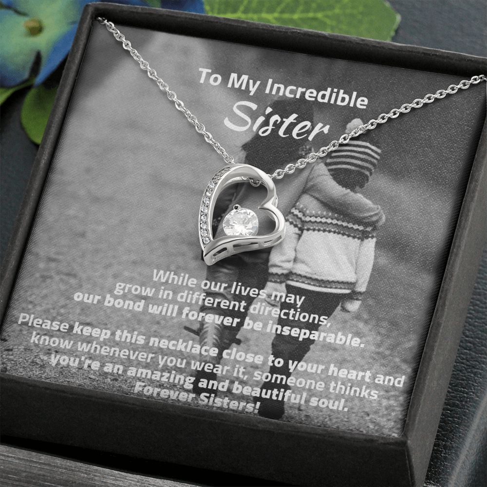 To My Incredible Sister - Forever Love Necklace