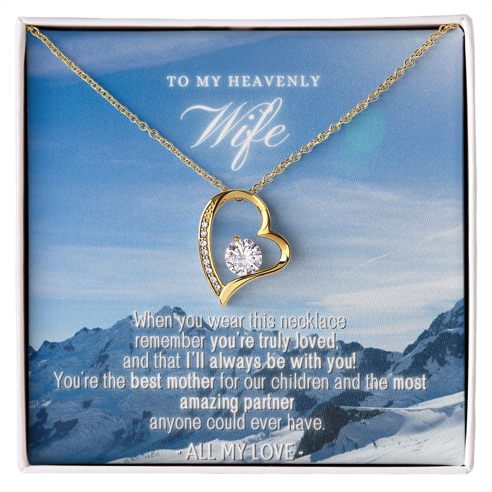 Blue Mountain Skies - To My Heavenly Wife - Forever Love Necklace