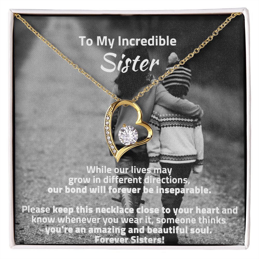 To My Incredible Sister - Forever Love Necklace