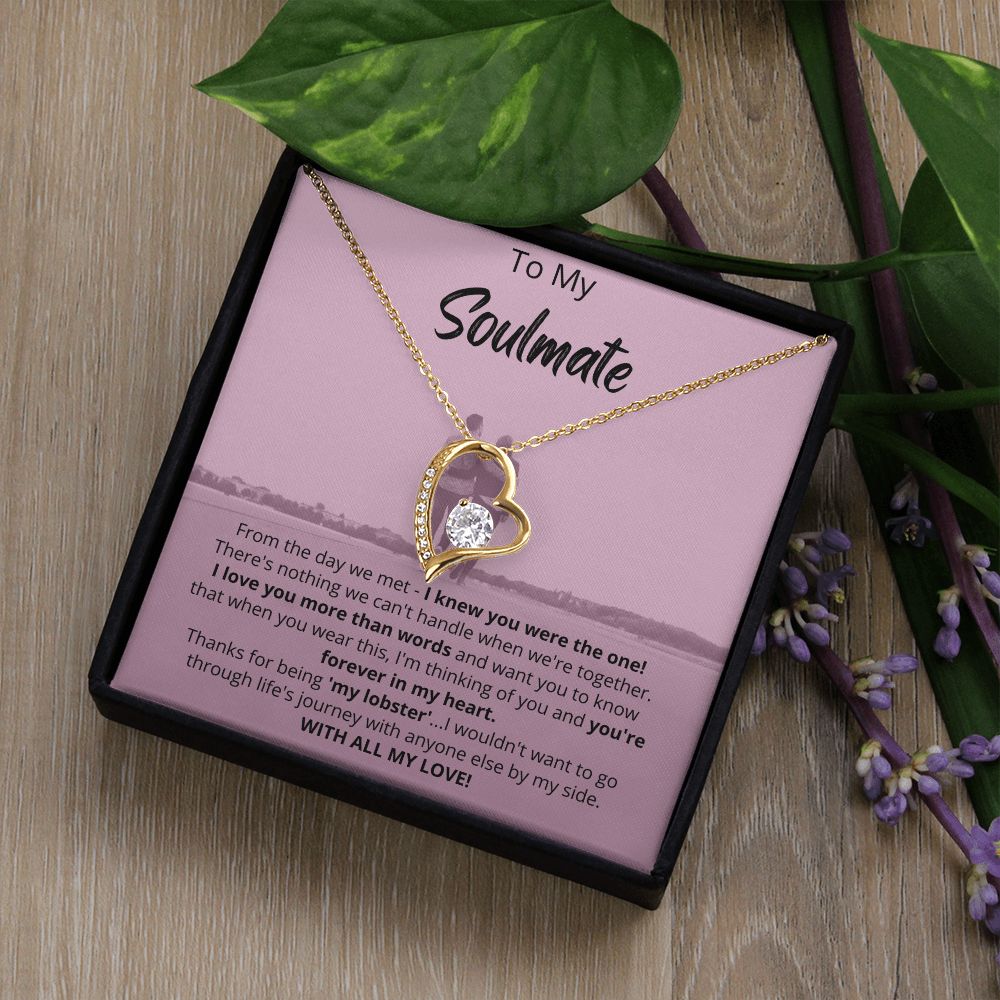 To My Soulmate - Thanks for being 'my lobster' - Forever Love Necklace