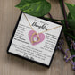 To My Beautiful Daughter - Always Keep Me In Your Heart - Pink Heart - Love Knot Necklace