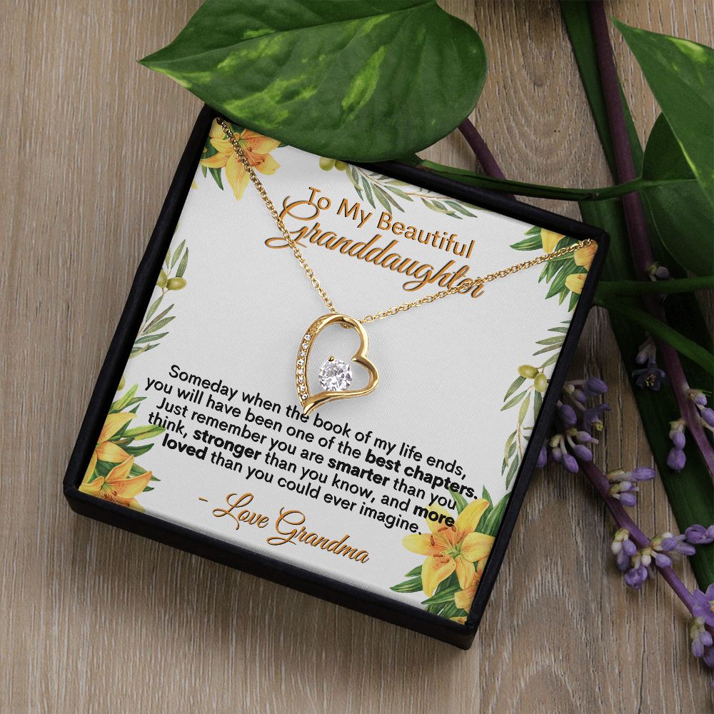 To My Beautiful Granddaughter - Love Grandma - Forever Love Necklace